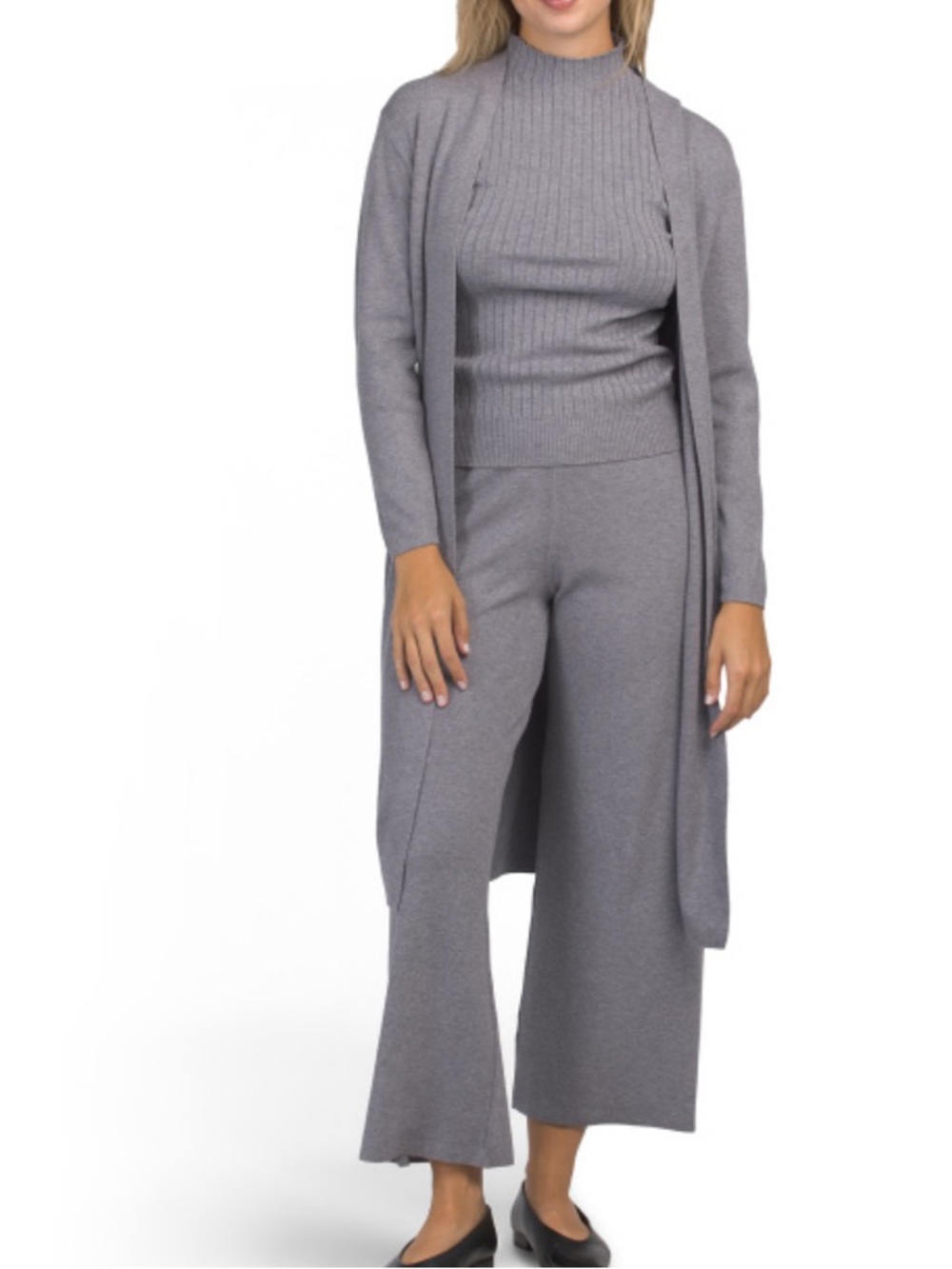SIONI 3pc Cardigan And Sweater Pants Set